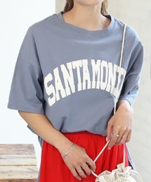 カレッジロゴ SANTAMONIKA プリントロゴTシャツ