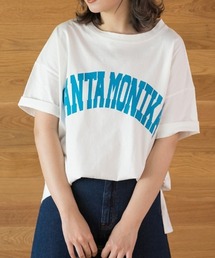 カレッジロゴ SANTAMONIKA プリントロゴTシャツ