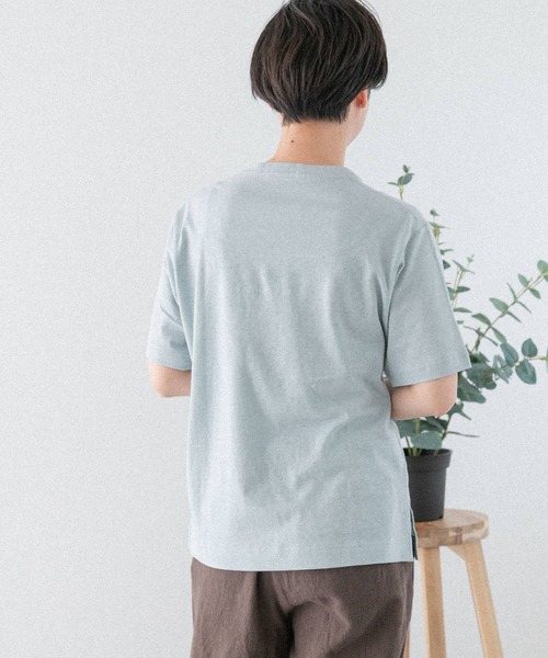 FORK&SPOON(フォークアンドスプーン)の「FORK&SPOON ベルギーリネンショートスリーブTシャツ(Tシャツ/カットソー・レディース・チャコールグレー/ブルー系その他/オフホワイト・1)」の11枚目の写真