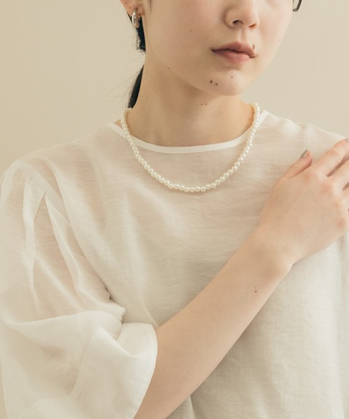 SMELLY（スメリー）の「パールアジャストネックレス（ネックレス・レディース・アイボリー・-）」の5枚目の写真