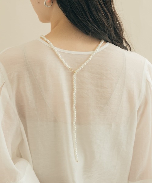 SMELLY（スメリー）の「パールアジャストネックレス（ネックレス・レディース・アイボリー・-）」の3枚目の写真