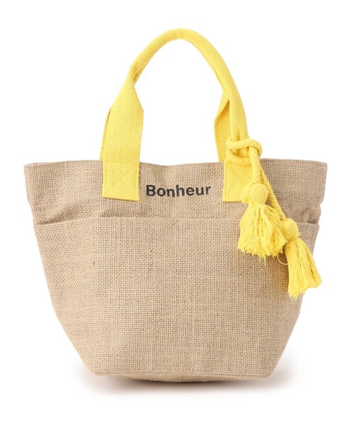 SHOO・LA・RUE（シューラルー）の「◆ジュートランチトートバッグ（トートバッグ・レディース・ブラック/イエロー/オレンジ/ブラック系・00）」の4枚目の写真