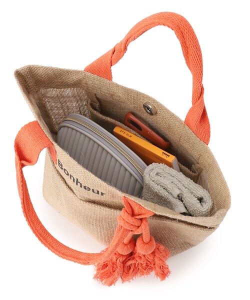 SHOO・LA・RUE（シューラルー）の「◆ジュートランチトートバッグ（トートバッグ・レディース・ブラック/イエロー/オレンジ/ブラック系・00）」の18枚目の写真