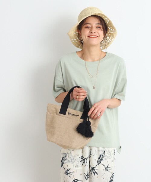 SHOO・LA・RUE（シューラルー）の「◆ジュートランチトートバッグ（トートバッグ・レディース・ブラック/イエロー/オレンジ/ブラック系・00）」の8枚目の写真