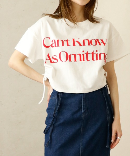 Per sist ence(パーシエンス)の「Per sist ence/パーシエンス サイドドロストクロップド丈Tシャツ(Tシャツ/カットソー・レディース・ホワイト/ブラック・FREE)」の11枚目の写真