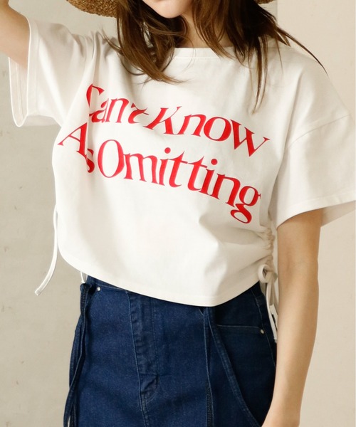 Per sist ence(パーシエンス)の「Per sist ence/パーシエンス サイドドロストクロップド丈Tシャツ(Tシャツ/カットソー・レディース・ホワイト/ブラック・FREE)」の14枚目の写真