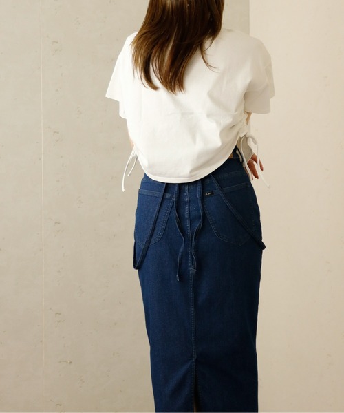 Per sist ence(パーシエンス)の「Per sist ence/パーシエンス サイドドロストクロップド丈Tシャツ(Tシャツ/カットソー・レディース・ホワイト/ブラック・FREE)」の20枚目の写真