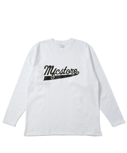 FRUIT OF THE LOOM(フルーツオブザルーム)の「FRUIT OF THE LOOM x MFC STORE TEAM LOGO L/S TEE(Tシャツ/カットソー・メンズ・インディゴブルー/ピンク/ホワイト/ブラック/サックスブルー/グレー・M/L/XL)」の2枚目の写真