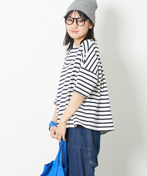 Le temps riche（ルタンリッシュ）の「【販売終了】バスクボーダーハーフスリーブＴシャツ ＜Le temps riche＞（Tシャツ/カットソー・レディース・ブルー/ネイビー/レッド・M/L）」の16枚目の写真