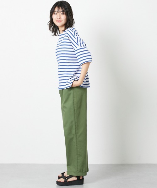 Le temps riche（ルタンリッシュ）の「【販売終了】バスクボーダーハーフスリーブＴシャツ ＜Le temps riche＞（Tシャツ/カットソー・レディース・ブルー/ネイビー/レッド・M/L）」の14枚目の写真