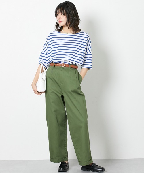 Le temps riche（ルタンリッシュ）の「【販売終了】バスクボーダーハーフスリーブＴシャツ ＜Le temps riche＞（Tシャツ/カットソー・レディース・ブルー/ネイビー/レッド・M/L）」の6枚目の写真