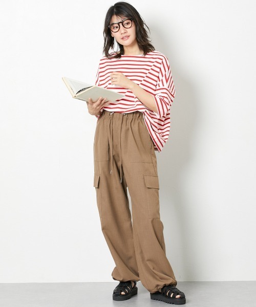 Le temps riche（ルタンリッシュ）の「【販売終了】バスクボーダーハーフスリーブＴシャツ ＜Le temps riche＞（Tシャツ/カットソー・レディース・ブルー/ネイビー/レッド・M/L）」の12枚目の写真