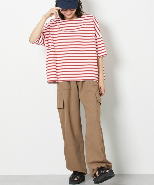 Le temps riche（ルタンリッシュ）の「【販売終了】バスクボーダーハーフスリーブＴシャツ ＜Le temps riche＞（Tシャツ/カットソー・レディース・ブルー/ネイビー/レッド・M/L）」の20枚目の写真