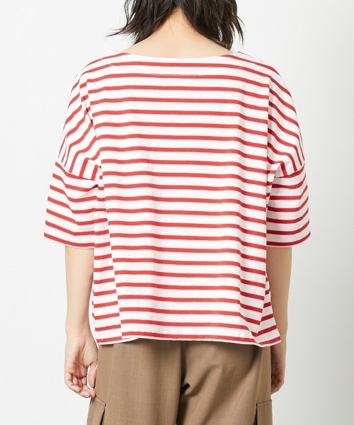 Le temps riche（ルタンリッシュ）の「【販売終了】バスクボーダーハーフスリーブＴシャツ ＜Le temps riche＞（Tシャツ/カットソー・レディース・ブルー/ネイビー/レッド・M/L）」の7枚目の写真