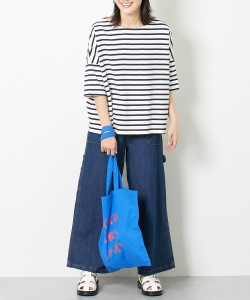 Le temps riche（ルタンリッシュ）の「【販売終了】バスクボーダーハーフスリーブＴシャツ ＜Le temps riche＞（Tシャツ/カットソー・レディース・ブルー/ネイビー/レッド・M/L）」の8枚目の写真