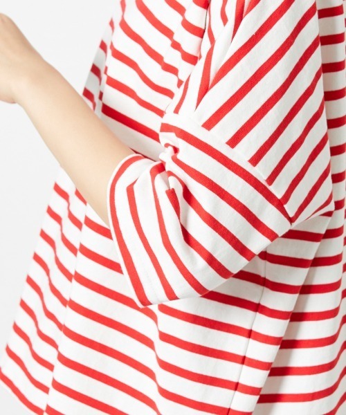 Le temps riche（ルタンリッシュ）の「【販売終了】バスクボーダーハーフスリーブＴシャツ ＜Le temps riche＞（Tシャツ/カットソー・レディース・ブルー/ネイビー/レッド・M/L）」の10枚目の写真