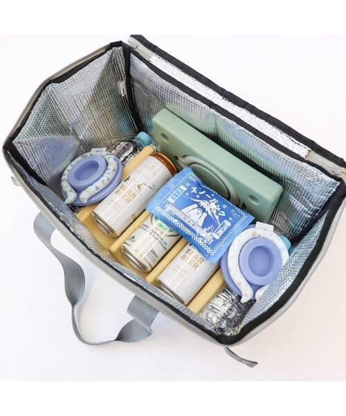 Ampersand（アンパサンド）の「フィットインクーラー　BIGサイズ（エコバッグ/サブバッグ・キッズ・レインボー/ベージュ/グレー・FREE）」の11枚目の写真