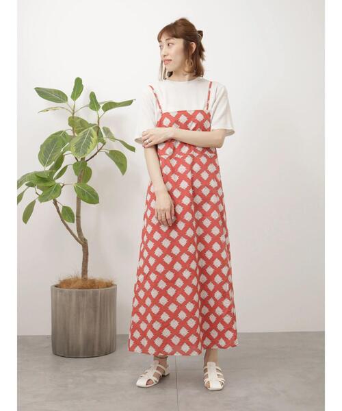 Lugnoncure（ルノンキュール）の「花柄後ろリボンキャミワンピース（ワンピース・レディース・ネイビー/イエロー/レッド・F）」の11枚目の写真