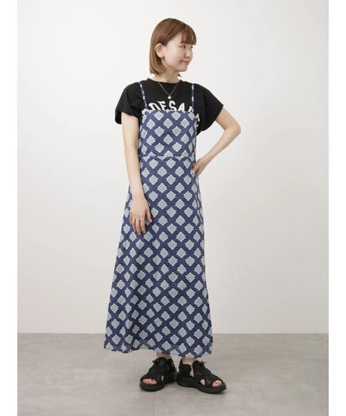 Lugnoncure（ルノンキュール）の「花柄後ろリボンキャミワンピース（ワンピース・レディース・ネイビー/イエロー/レッド・F）」の16枚目の写真