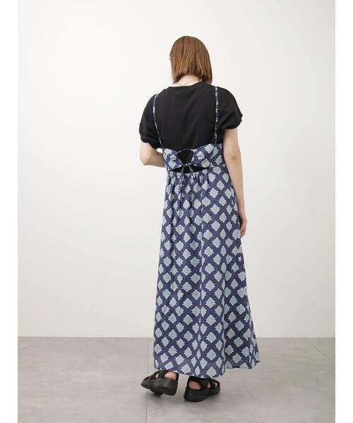 Lugnoncure（ルノンキュール）の「花柄後ろリボンキャミワンピース（ワンピース・レディース・ネイビー/イエロー/レッド・F）」の18枚目の写真