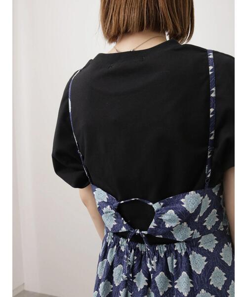 Lugnoncure（ルノンキュール）の「花柄後ろリボンキャミワンピース（ワンピース・レディース・ネイビー/イエロー/レッド・F）」の21枚目の写真