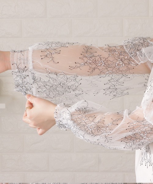 Lace Ladies(レースレディース)の「フリルハイネックレーシィブラウス(シャツ/ブラウス・レディース・ピンク/ブルー/ホワイト/ブラック・FREE/S)」の11枚目の写真