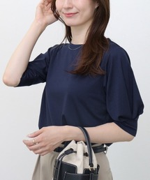 接触冷感パフスリーブTシャツ