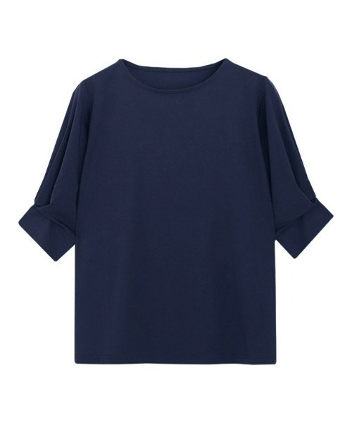 Pierrot(ピエロ)の「接触冷感パフスリーブTシャツ(Tシャツ/カットソー・レディース・ブラック/ネイビー/オフホワイト/ライトベージュ/ライトブルー/グレイッシュベージュ/ライトグレー/ベージュ系その他・M/L/LL)」の10枚目の写真