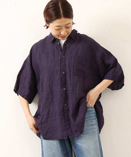 journal standard luxe シャドーギンガムティポシャツ セール】シャドーギンガム ティポシャツ（シャツ/ブラウス