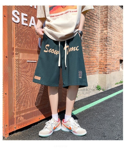 DEVICE（デバイス）の「ワンポイントナンバー カジュアルプリント ハーフパンツ（その他パンツ・メンズ・ネイビー/ブラック/グリーン・FREE）」の8枚目の写真