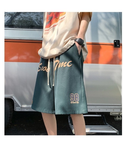 DEVICE（デバイス）の「ワンポイントナンバー カジュアルプリント ハーフパンツ（その他パンツ・メンズ・ネイビー/ブラック/グリーン・FREE）」の4枚目の写真