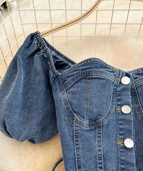 SPIGA（スピーガ）の「ﾃﾞﾆﾑﾐﾆｽｶｰﾄｾｯﾄｱｯﾌﾟ（デニムスカート・レディース・ブルー・FREE）」の20枚目の写真