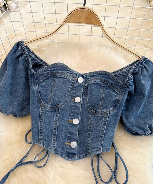 SPIGA（スピーガ）の「ﾃﾞﾆﾑﾐﾆｽｶｰﾄｾｯﾄｱｯﾌﾟ（デニムスカート・レディース・ブルー・FREE）」の22枚目の写真