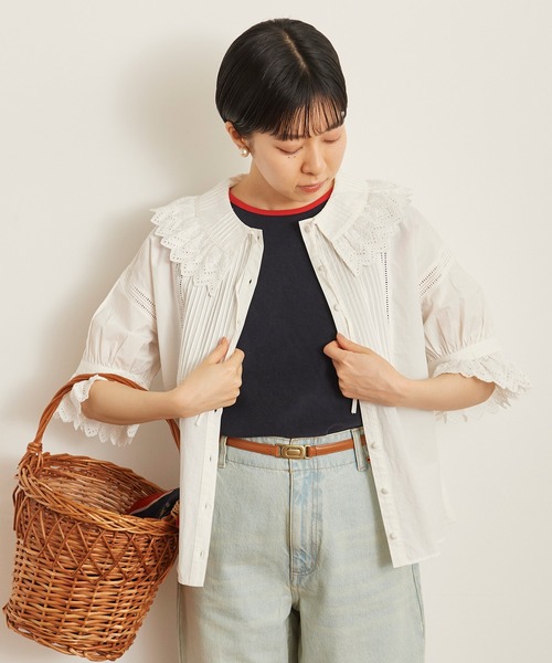 Dot＆Stripes CHILD WOMAN（ドットアンドストライプス　チャイルドウーマン）の「コットンパール イヤリング（イヤリング・レディース・アイボリー・FREE）」の10枚目の写真