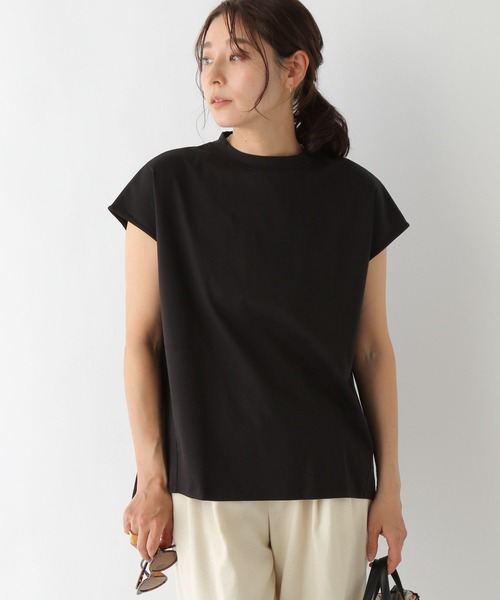 LEPSIM（レプシィム）の「微光沢フレンチスリーブプルオーバー　189834（Tシャツ/カットソー・レディース・ブラック/オフホワイト/ブルー/グレー・FREE）」の9枚目の写真