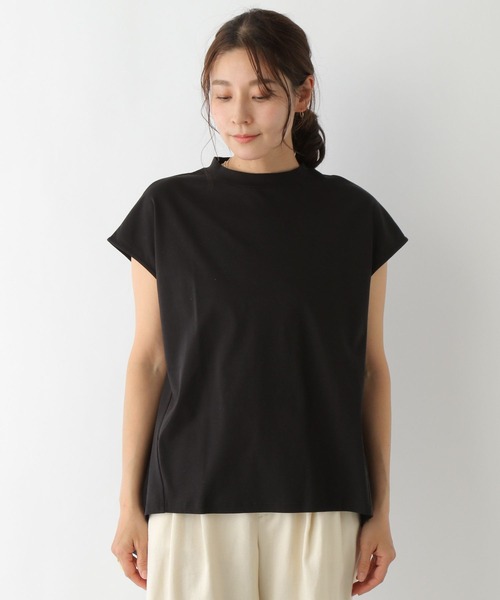 LEPSIM（レプシィム）の「微光沢フレンチスリーブプルオーバー　189834（Tシャツ/カットソー・レディース・ブラック/オフホワイト/ブルー/グレー・FREE）」の21枚目の写真