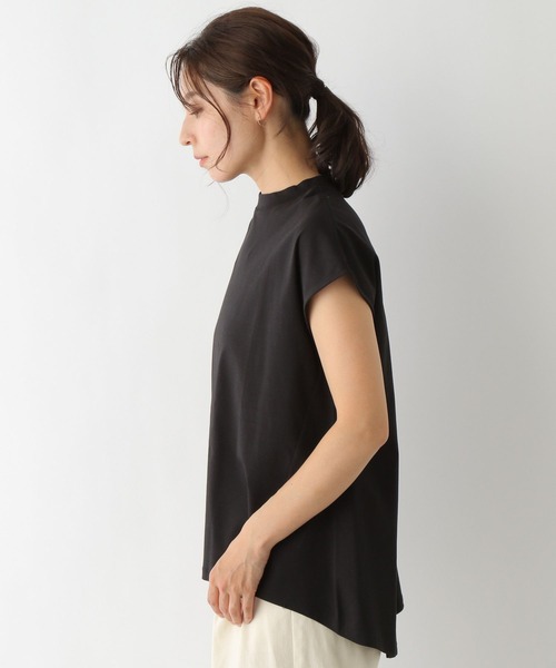 LEPSIM（レプシィム）の「微光沢フレンチスリーブプルオーバー　189834（Tシャツ/カットソー・レディース・ブラック/オフホワイト/ブルー/グレー・FREE）」の16枚目の写真