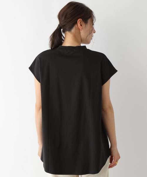 LEPSIM（レプシィム）の「微光沢フレンチスリーブプルオーバー　189834（Tシャツ/カットソー・レディース・ブラック/オフホワイト/ブルー/グレー・FREE）」の10枚目の写真