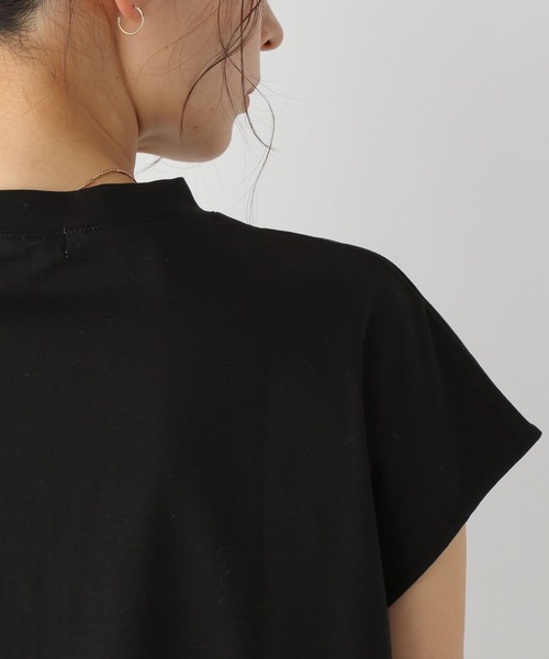 LEPSIM（レプシィム）の「微光沢フレンチスリーブプルオーバー　189834（Tシャツ/カットソー・レディース・ブラック/オフホワイト/ブルー/グレー・FREE）」の8枚目の写真