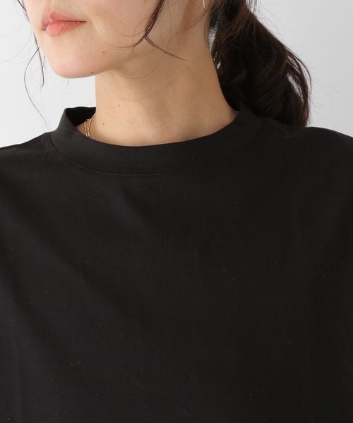 LEPSIM（レプシィム）の「微光沢フレンチスリーブプルオーバー　189834（Tシャツ/カットソー・レディース・ブラック/オフホワイト/ブルー/グレー・FREE）」の13枚目の写真