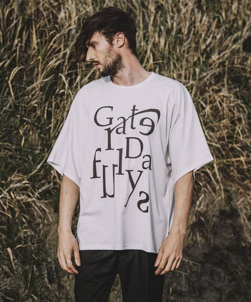 NO ID.（ノーアイディ）の「メッセージプリントドルマンスリーブBIG-T（Tシャツ/カットソー・メンズ・ホワイト/ブラック/ネイビー・ONE SIZE）」の6枚目の写真