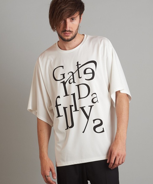 NO ID.（ノーアイディ）の「メッセージプリントドルマンスリーブBIG-T（Tシャツ/カットソー・メンズ・ホワイト/ブラック/ネイビー・ONE SIZE）」の9枚目の写真