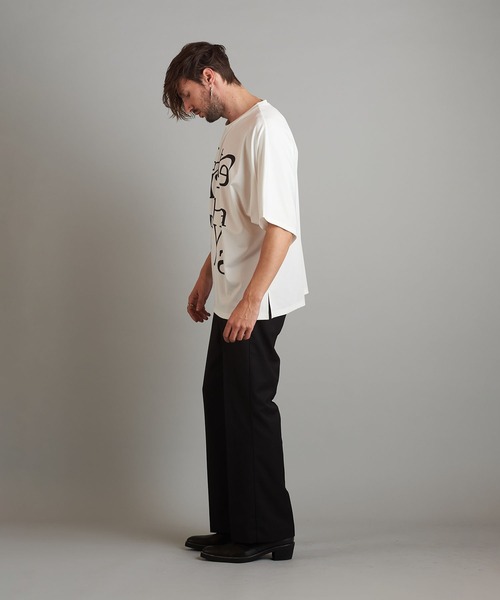 NO ID.（ノーアイディ）の「メッセージプリントドルマンスリーブBIG-T（Tシャツ/カットソー・メンズ・ホワイト/ブラック/ネイビー・ONE SIZE）」の11枚目の写真