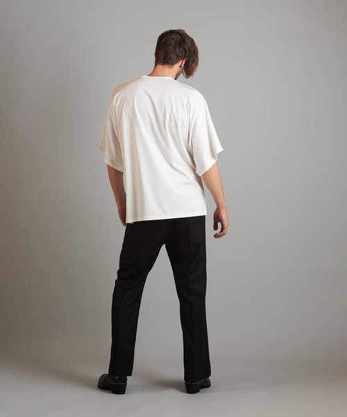 NO ID.（ノーアイディ）の「メッセージプリントドルマンスリーブBIG-T（Tシャツ/カットソー・メンズ・ホワイト/ブラック/ネイビー・ONE SIZE）」の12枚目の写真