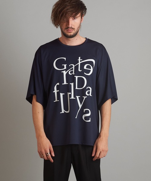 NO ID.（ノーアイディ）の「メッセージプリントドルマンスリーブBIG-T（Tシャツ/カットソー・メンズ・ホワイト/ブラック/ネイビー・ONE SIZE）」の13枚目の写真