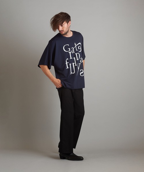 NO ID.（ノーアイディ）の「メッセージプリントドルマンスリーブBIG-T（Tシャツ/カットソー・メンズ・ホワイト/ブラック/ネイビー・ONE SIZE）」の16枚目の写真