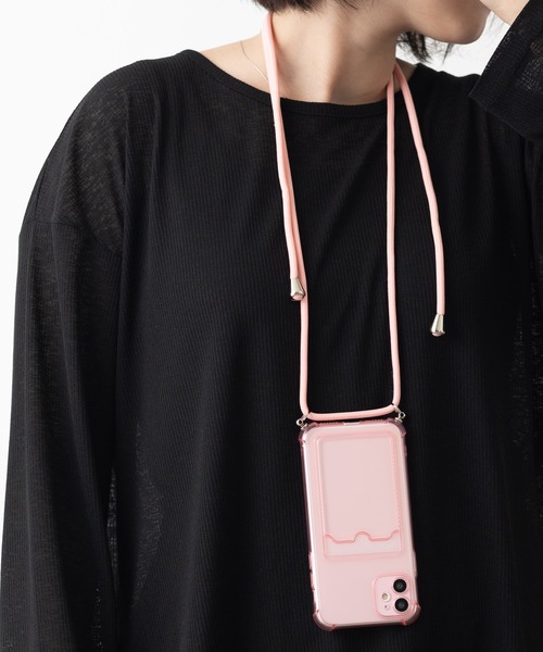 emonique（エモニーク）の「カードポケット パラコードストラップ付き クリアiPhoneケース カバー se 11 11pro 12 12pro 12mini 13 13mini 14 14pro 15 15pro 16 16pro 16e 17 17pro Air（スマホケース/カバー・レディース・クリア/ピンク/ブルー/ブラック/パープル・iPhone 7/8/SE(第2/第3世代)/iPhone 11/iPhone 11 Pro/iPhone 12/iPhone 12 Pro/iPhone 13/iPhone 14/iPhone 14 Pro/iPhone 12 mini/iPhone 13 mini/iPhone 15/iPhone 15 Pro/iPhone 16 Pro/iPhone 16/iPhone 16e/iPhone 17/iPhone 17 Pro/iPhone Air）」の4枚目の写真