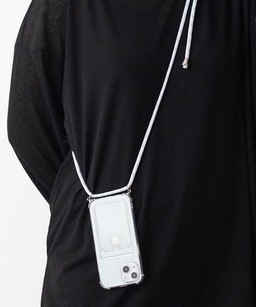 emonique（エモニーク）の「カードポケット パラコードストラップ付き クリアiPhoneケース カバー se 11 11pro 12 12pro 12mini 13 13mini 14 14pro 15 15pro 16 16pro 16e 17 17pro Air（スマホケース/カバー・レディース・クリア/ピンク/ブルー/ブラック/パープル・iPhone 7/8/SE(第2/第3世代)/iPhone 11/iPhone 11 Pro/iPhone 12/iPhone 12 Pro/iPhone 13/iPhone 14/iPhone 14 Pro/iPhone 12 mini/iPhone 13 mini/iPhone 15/iPhone 15 Pro/iPhone 16 Pro/iPhone 16/iPhone 16e/iPhone 17/iPhone 17 Pro/iPhone Air）」の5枚目の写真