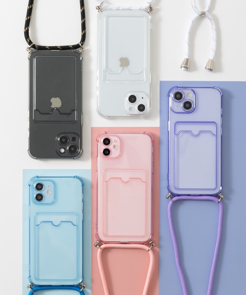 emonique（エモニーク）の「カードポケット パラコードストラップ付き クリアiPhoneケース カバー se 11 11pro 12 12pro 12mini 13 13mini 14 14pro 15 15pro 16 16pro 16e 17 17pro Air（スマホケース/カバー・レディース・クリア/ピンク/ブルー/ブラック/パープル・iPhone 7/8/SE(第2/第3世代)/iPhone 11/iPhone 11 Pro/iPhone 12/iPhone 12 Pro/iPhone 13/iPhone 14/iPhone 14 Pro/iPhone 12 mini/iPhone 13 mini/iPhone 15/iPhone 15 Pro/iPhone 16 Pro/iPhone 16/iPhone 16e/iPhone 17/iPhone 17 Pro/iPhone Air）」の6枚目の写真