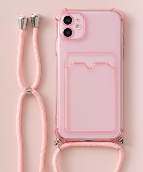emonique（エモニーク）の「カードポケット パラコードストラップ付き クリアiPhoneケース カバー se 11 11pro 12 12pro 12mini 13 13mini 14 14pro 15 15pro 16 16pro 16e 17 17pro Air（スマホケース/カバー・レディース・クリア/ピンク/ブルー/ブラック/パープル・iPhone 7/8/SE(第2/第3世代)/iPhone 11/iPhone 11 Pro/iPhone 12/iPhone 12 Pro/iPhone 13/iPhone 14/iPhone 14 Pro/iPhone 12 mini/iPhone 13 mini/iPhone 15/iPhone 15 Pro/iPhone 16 Pro/iPhone 16/iPhone 16e/iPhone 17/iPhone 17 Pro/iPhone Air）」の7枚目の写真